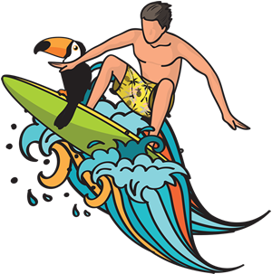 Pura Vida surfer